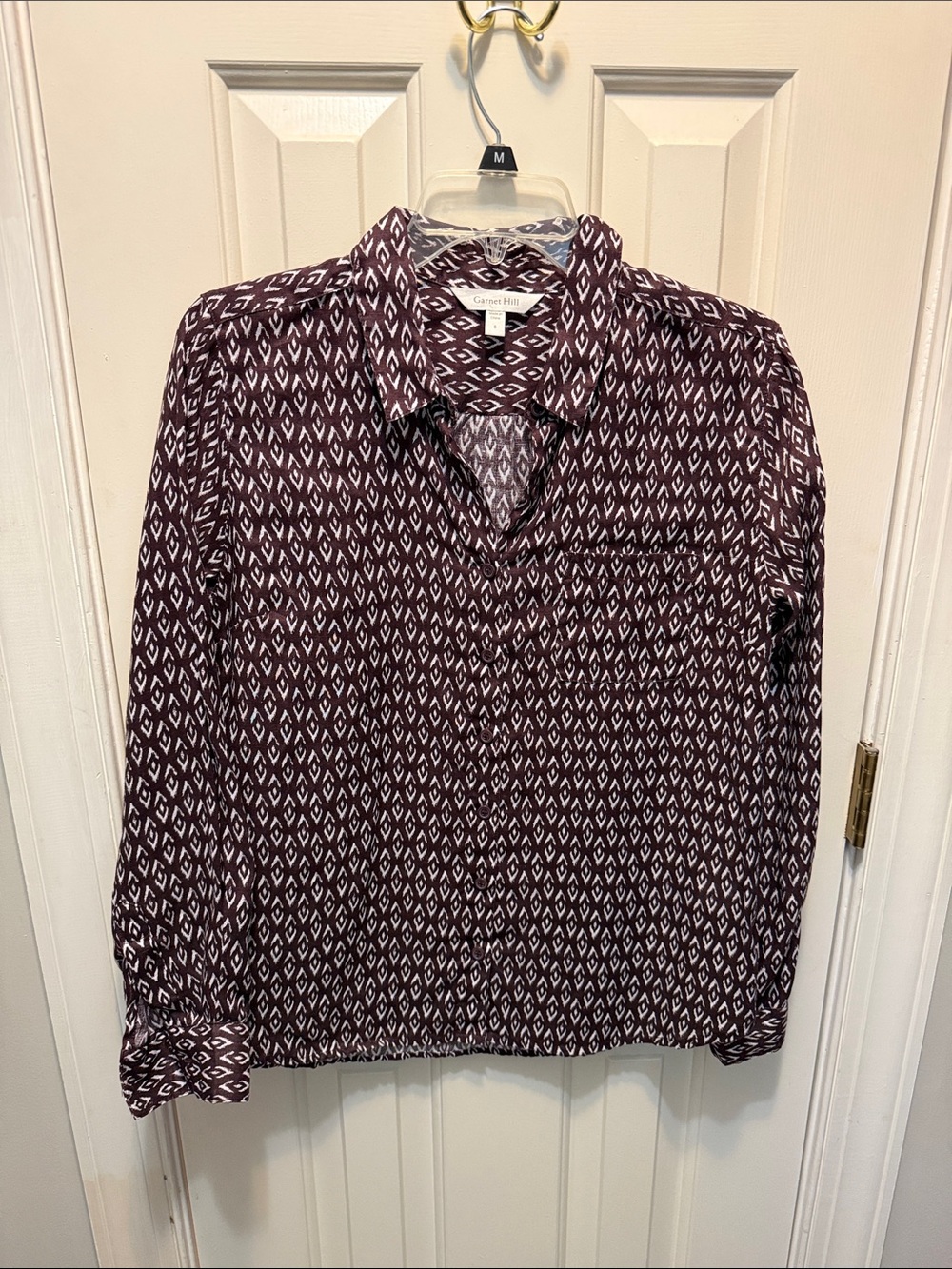 Garnet hill linen button down top